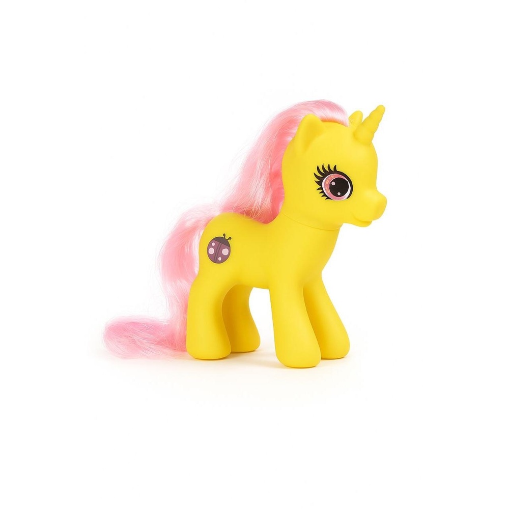 VINTAGE GI-GO SUNNY BUG PONY UNICORN – 3.5" Toy‎ Figure with Pink Sparkling Hair